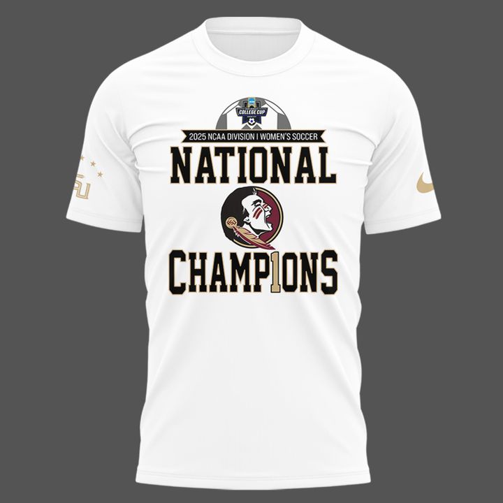 3.Limited Edition FSU women's soccer NATIONAL CHAMPIONS Tshirt 2025