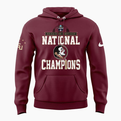 2.Limited Edition FSU women's soccer NATIONAL CHAMPIONS Hoodie 2025