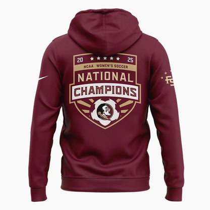 2.Limited Edition FSU women's soccer NATIONAL CHAMPIONS Hoodie 2025