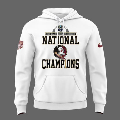 1.Limited Edition FSU women's soccer NATIONAL CHAMPIONS Hoodie 2025