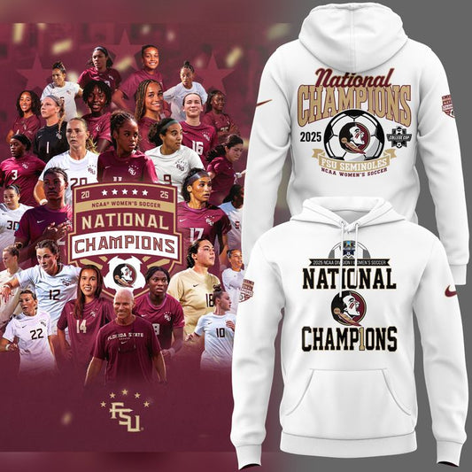 1.Limited Edition FSU women's soccer NATIONAL CHAMPIONS Hoodie 2025