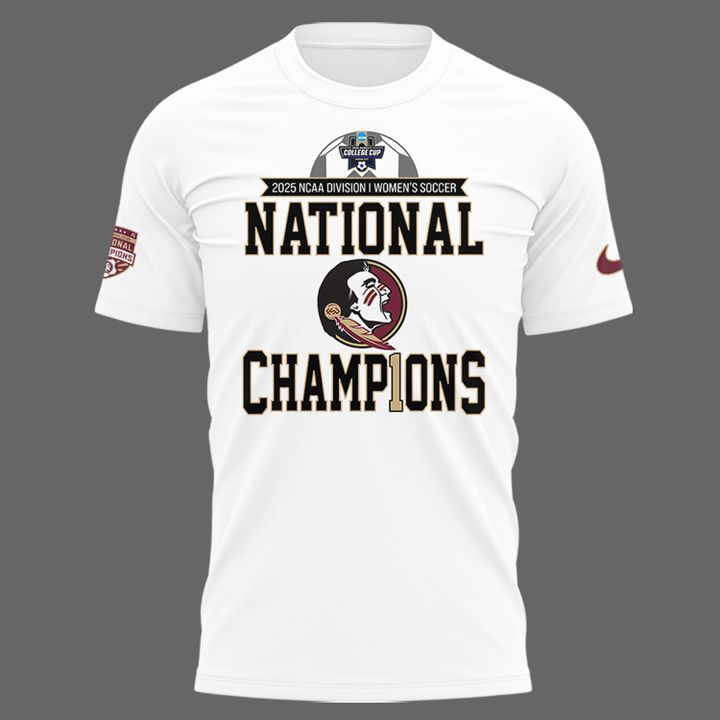 1.Limited Edition FSU women's soccer NATIONAL CHAMPIONS Tshirt 2025