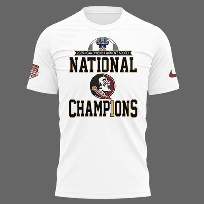 1.Limited Edition FSU women's soccer NATIONAL CHAMPIONS Tshirt 2025
