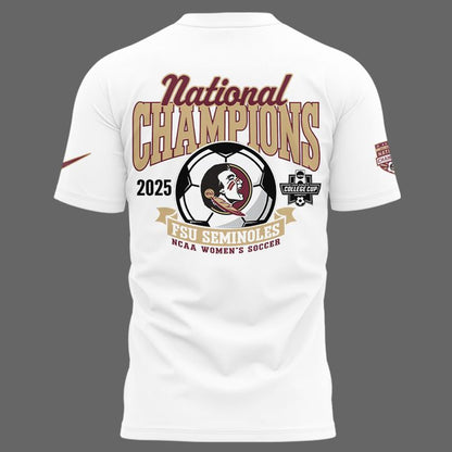 1.Limited Edition FSU women's soccer NATIONAL CHAMPIONS Tshirt 2025