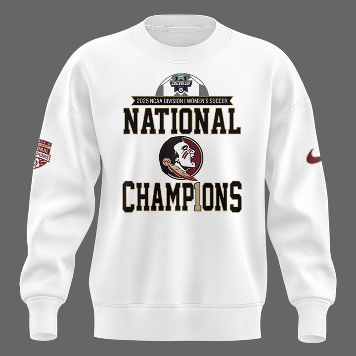 1.Limited Edition FSU women's soccer NATIONAL CHAMPIONS Sweatshirt 2025