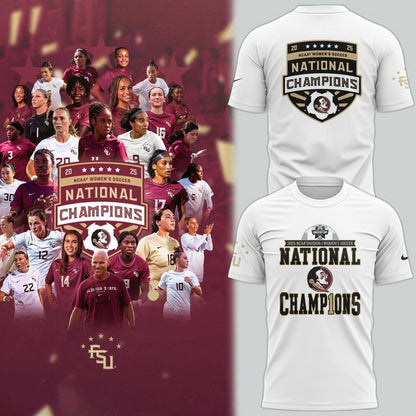 4.Limited Edition FSU women's soccer NATIONAL CHAMPIONS Tshirt 2025