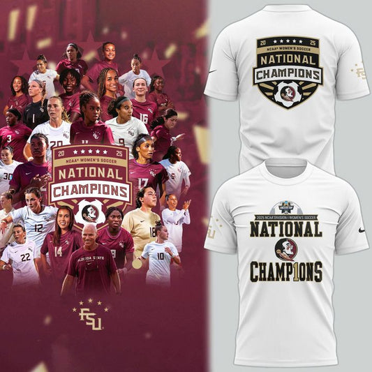 4.Limited Edition FSU women's soccer NATIONAL CHAMPIONS Tshirt 2025