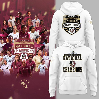 3.Limited Edition FSU women's soccer NATIONAL CHAMPIONS Hoodie 2025