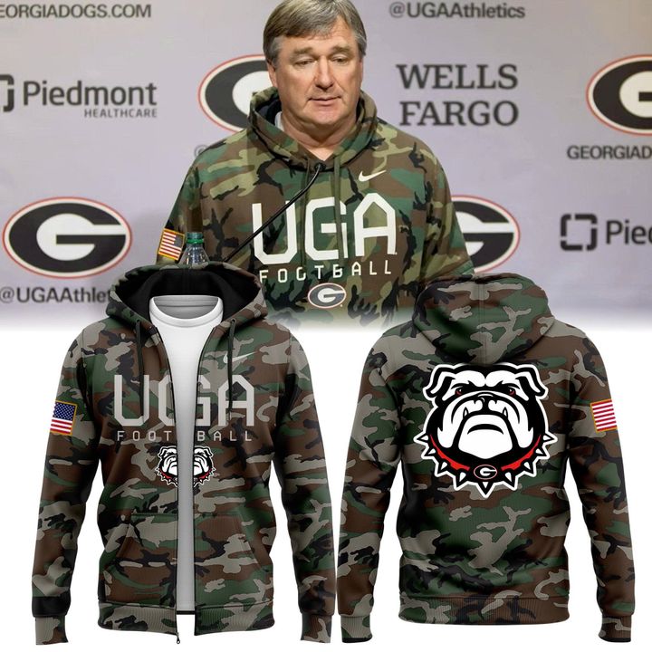 Unisex Camo Georgia Bulldogs UGA Football Limited Zip Hoodie