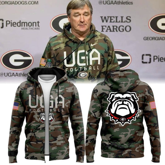 Unisex Camo Georgia Bulldogs UGA Football Limited Zip Hoodie