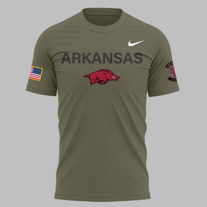 Limited Edition Arkansas Razorbacks 2025 Military Appreciation t-shirt