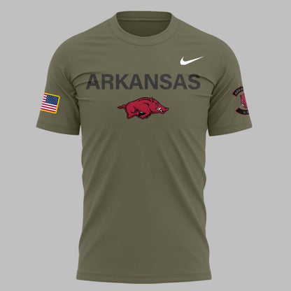 Limited Edition Arkansas Razorbacks 2025 Military Appreciation t-shirt