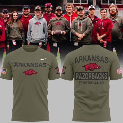 Limited Edition Arkansas Razorbacks 2025 Military Appreciation t-shirt