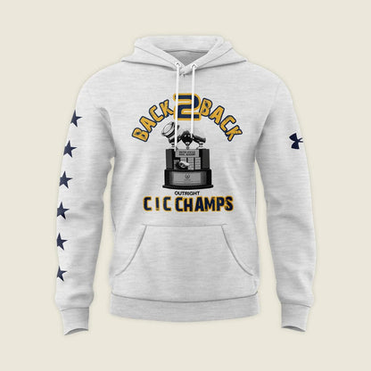 Navy Midshipmen – Back-to-Back CIC Trophy Champions 2025 Combo Hoodie