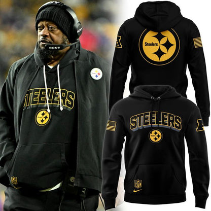 Pittsburgh Steelers Black Coach Mike Tomlin Hoodie