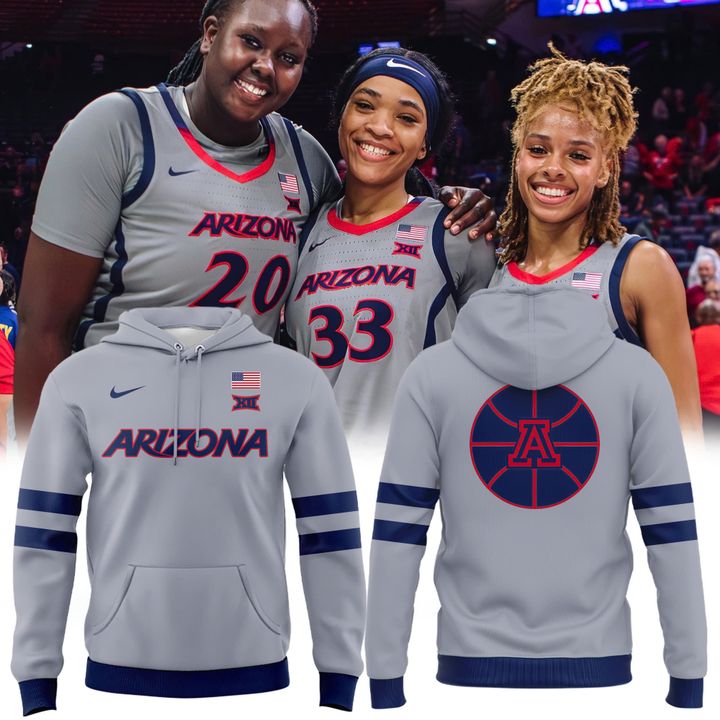 Gray Arizona Basketball Uniform Hoodie - Limited Edition
