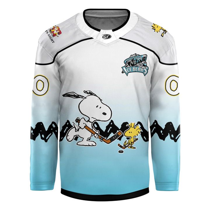Knoxville Ice Bears Peanuts Night Jersey