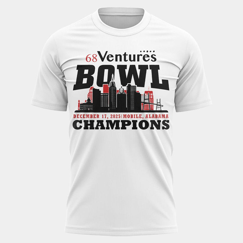 Unisex White Delaware Football 68 Ventures Bowl Bowl Champions T-shirt
