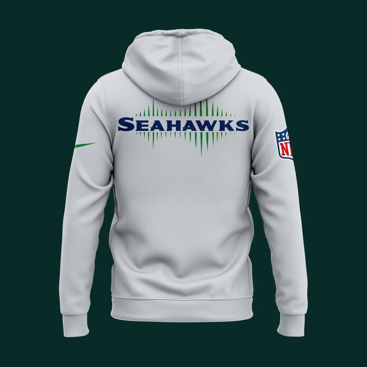 Men's Wolf Gray Seattle Seahawks 2025 Rivalries Collection Standard Issue Sideline Dri-FIT Hoodie (Updated Version)