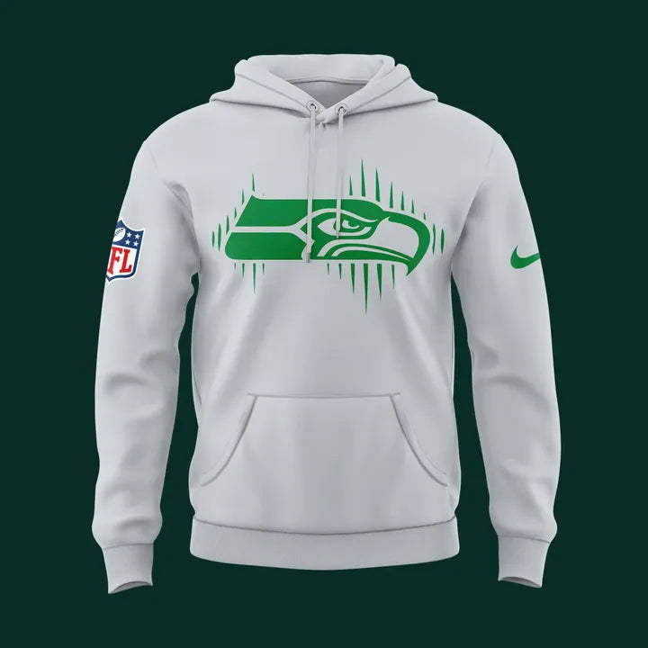 Men's Wolf Gray Seattle Seahawks 2025 Rivalries Collection Standard Issue Sideline Dri-FIT Hoodie (Updated Version)