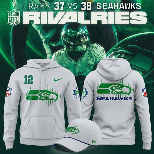 Seattle Seahawks 2025 Rivalries Sideline Hoodie Gray (Updated Version)