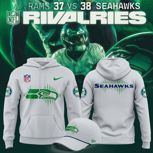 Seattle Seahawks 2025 Rivalries Sideline Hoodie (Wolf Gray)