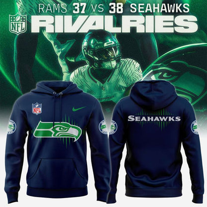 Seattle Seahawks 2025 Rivalries Sideline Hoodie (Navy)