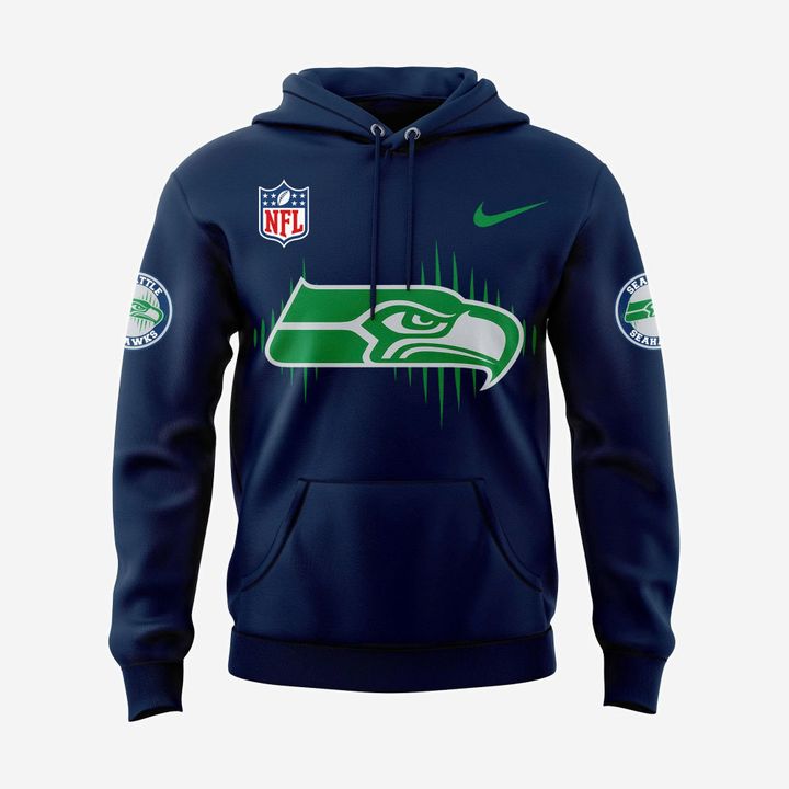 Seattle Seahawks 2025 Rivalries Sideline Hoodie (Navy)