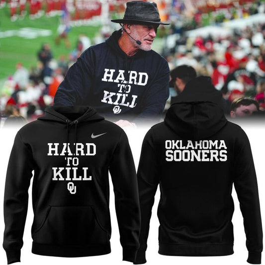 Oklahoma Sooners 2025 "Hard To Kill" Black Hoodie.