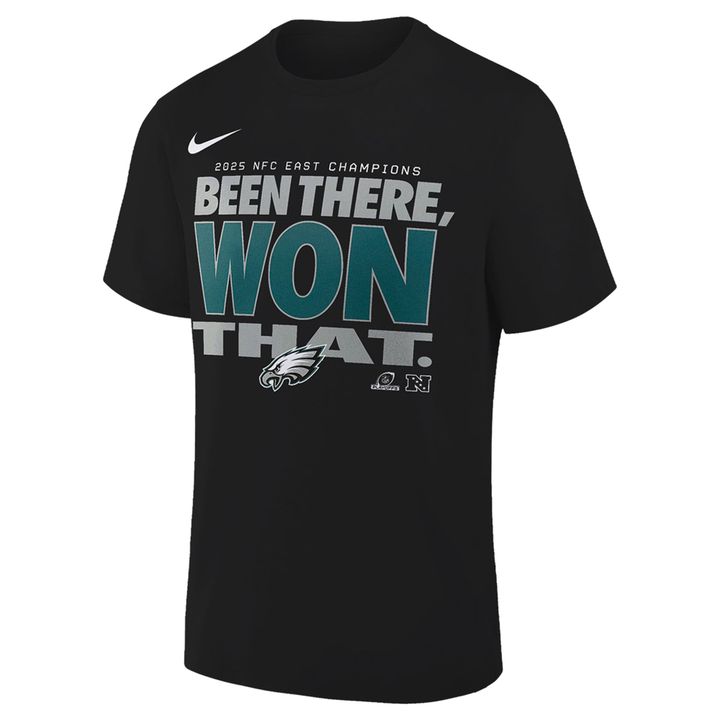 Limited edition Philadelphia Eagles 2025 NFC East Division Champions Locker Room Trophy Collection T-Shirt for fans!
