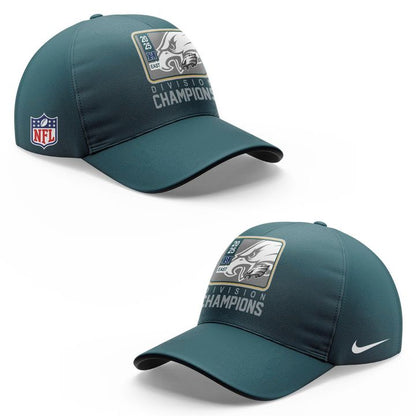 Midnight Green Philadelphia Eagles 2025 NFC East Division Champions Locker Room Trophy Collection T-shirt