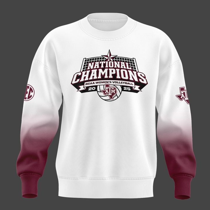 2025 Limited edition Sweatshirt Texas A&M Aggies women's volleyball National Champions for fans