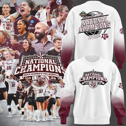 2025 Limited edition Sweatshirt Texas A&M Aggies women's volleyball National Champions for fans