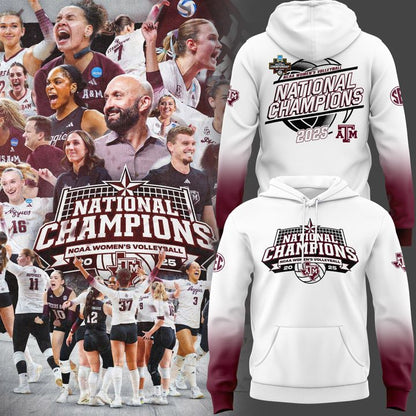 2025 Limited edition Hoodie Texas A&M Aggies women's volleyball National Champions for fans