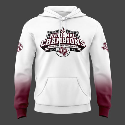 2025 Limited edition Hoodie Texas A&M Aggies women's volleyball National Champions for fans
