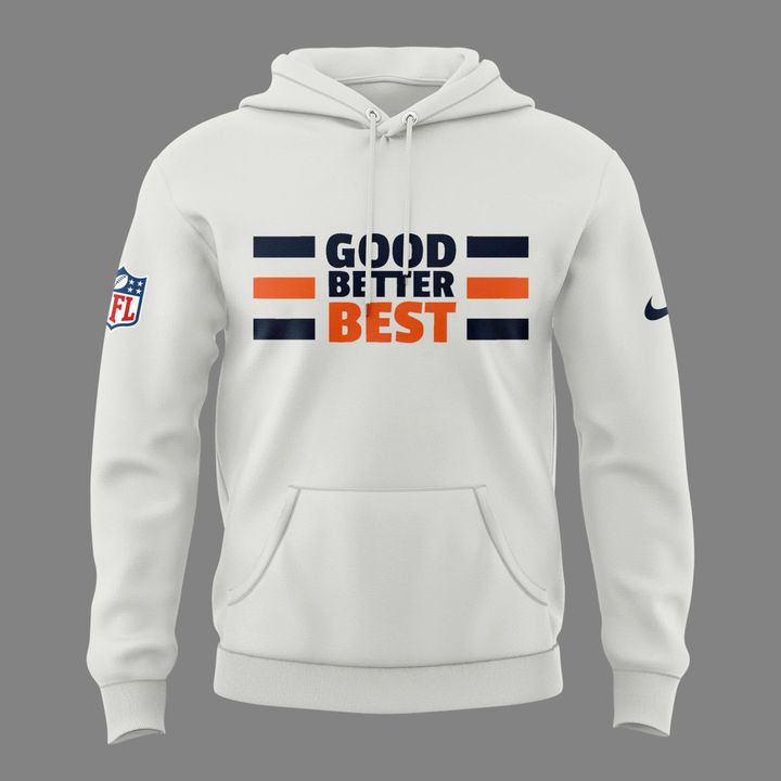 Men's White Chiago Bears Good Better Best Special Hoodie