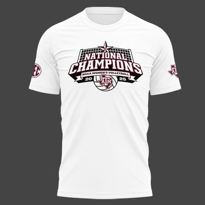 2025 Limited edition T-Shirt Texas A&M Aggies women's volleyball National Champions for fans