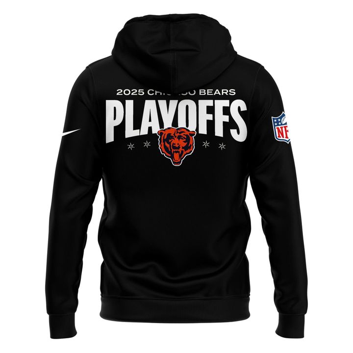 Men's Black Chiago Bears 2025 Playoffs Special Hoodie