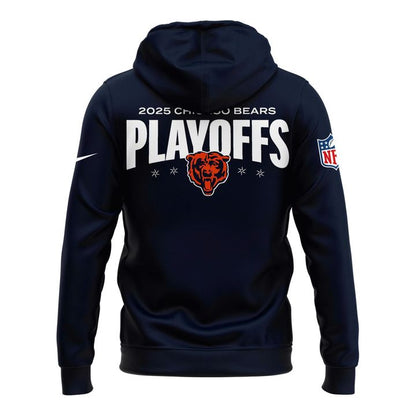 Men's Navy Chiago Bears 2025 Playoffs Special Hoodie
