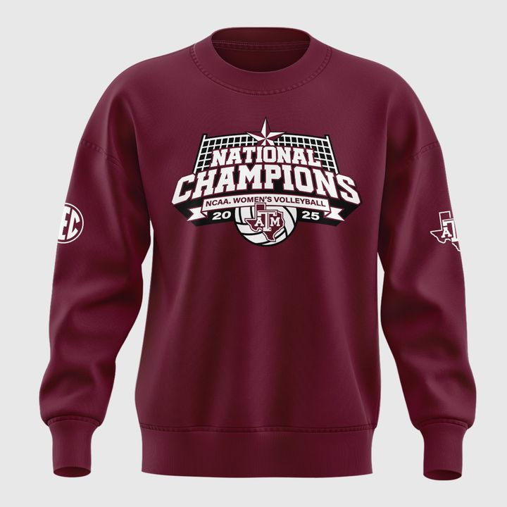 2025 Limited edition Sweatshirt Texas A&M Aggies women's volleyball National Champions
