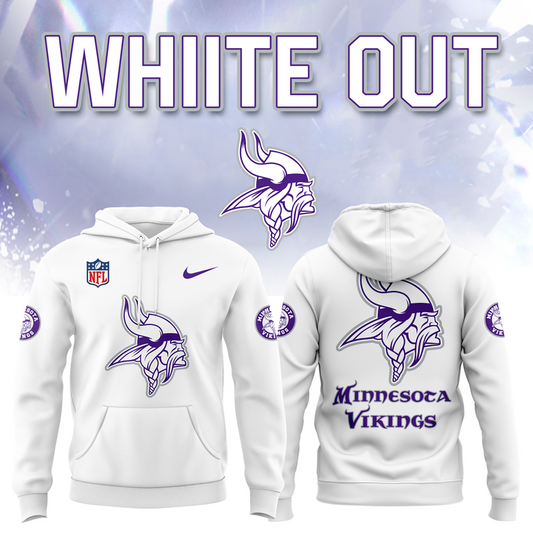 Minnesota Vikings White Out 2025 Hoodie