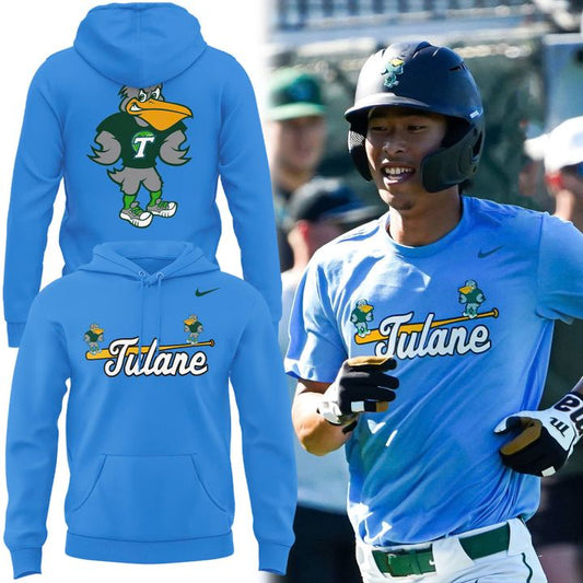Tulane Baseball Sluggerbird Uniform Hoodie - Limited Edition