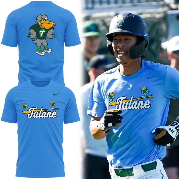 Tulane Baseball Sluggerbird Uniform T-Shirt - Limited Edition