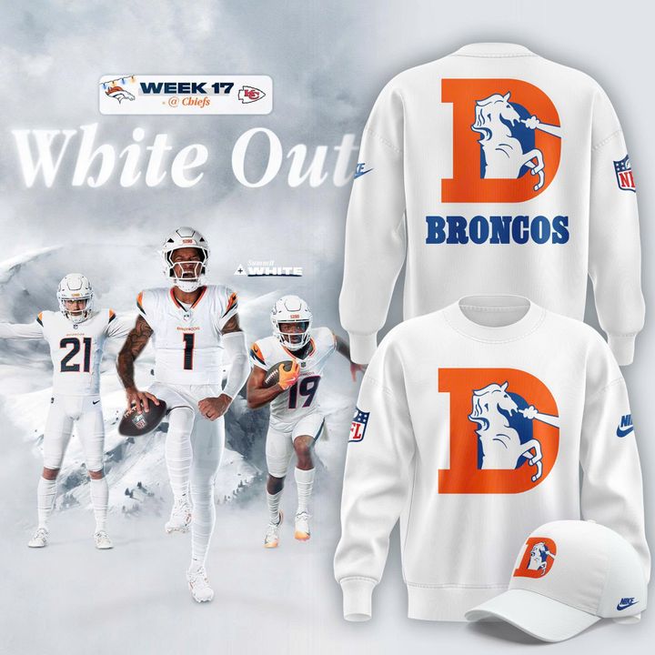 Denver Broncos White Out 2025 Limited Edition Sweatshirt