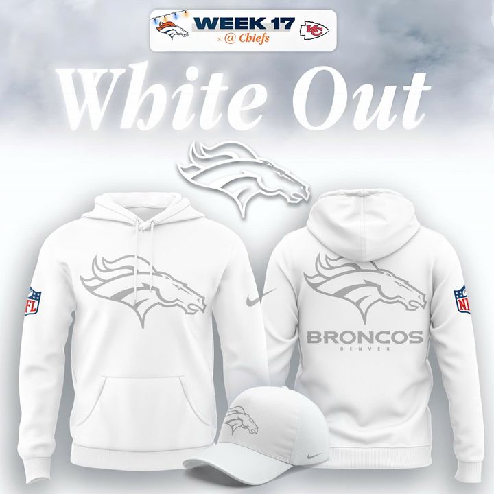 Denver Broncos White Out 2025 Limited Hoodie