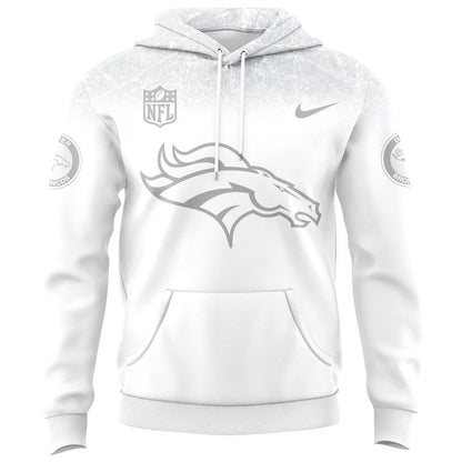 Unisex Broncos White Out 2025 Hoodie