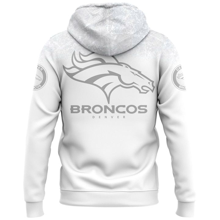 Unisex Broncos White Out 2025 Hoodie