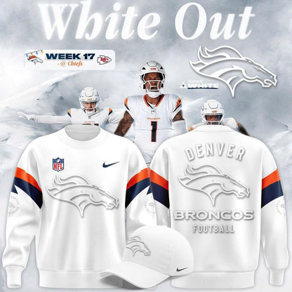 Broncos White Out 2025 Sweatshirt