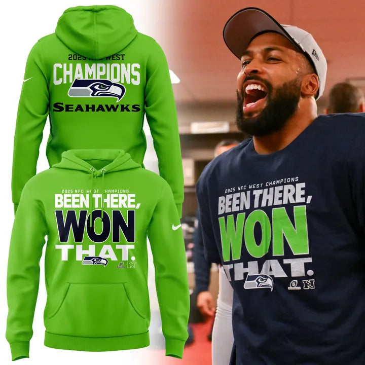 Official Seattle Seahawks 2025 NFC West Division Champions “Been There Won That” Hoodie | Jogger | Cap v2