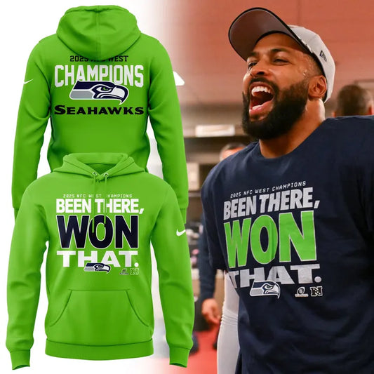 Official Seattle Seahawks 2025 NFC West Division Champions “Been There Won That” Hoodie | Jogger | Cap v2